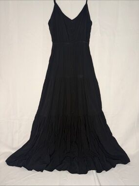 Chelsea & Theodore Black Spaghetti-Strap Maxi Dress